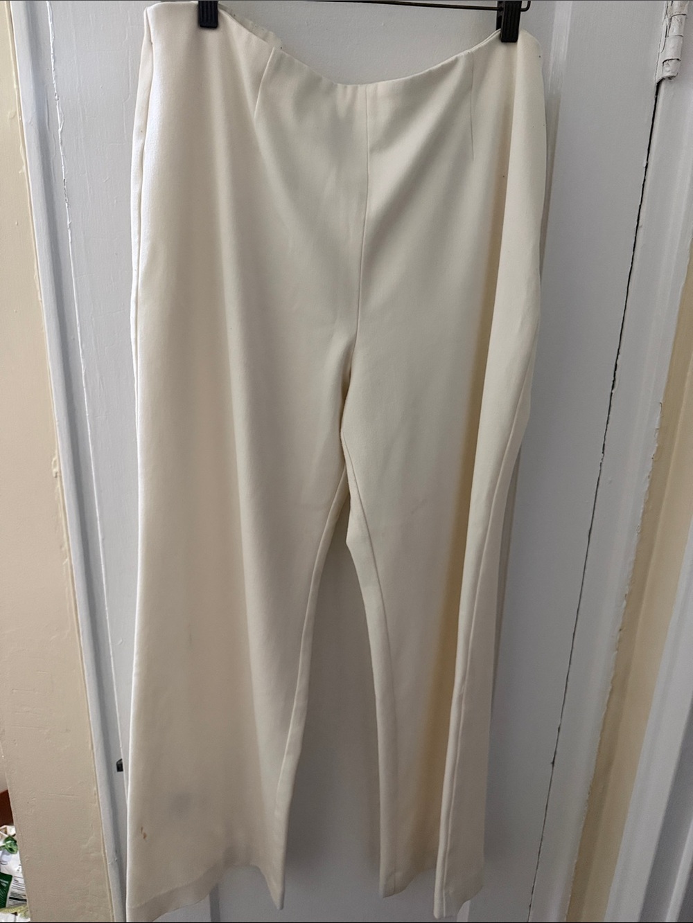 Women’s Cream Wide-Leg Dress Pants